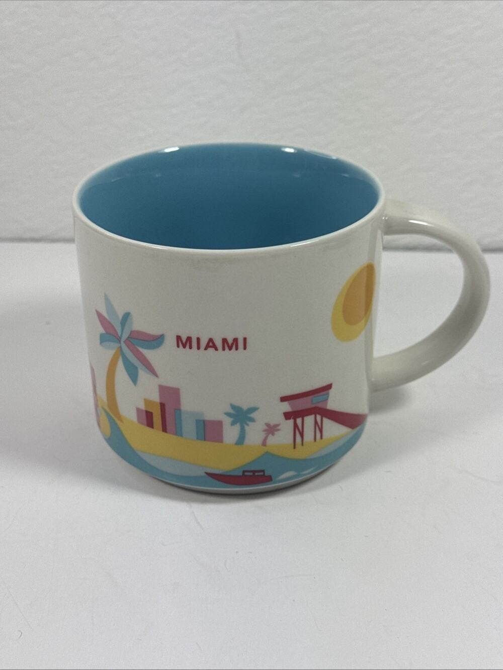 Starbucks Coffee Mug Cup MIAMI "You Are Here" Collectible Fun Java Joe Beach